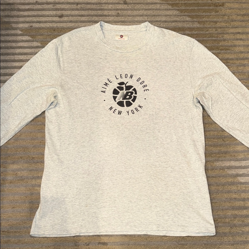 Aime Leon Dore x New Balance Light Gray Long Sleeve Tee